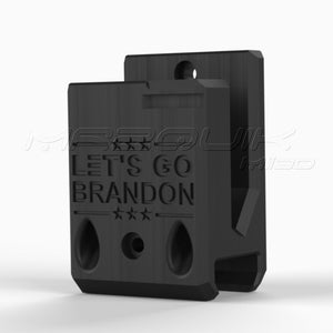 Let's Go Brandon  AR15 Rifle- Pistol Wall Mount with Mag. Slot